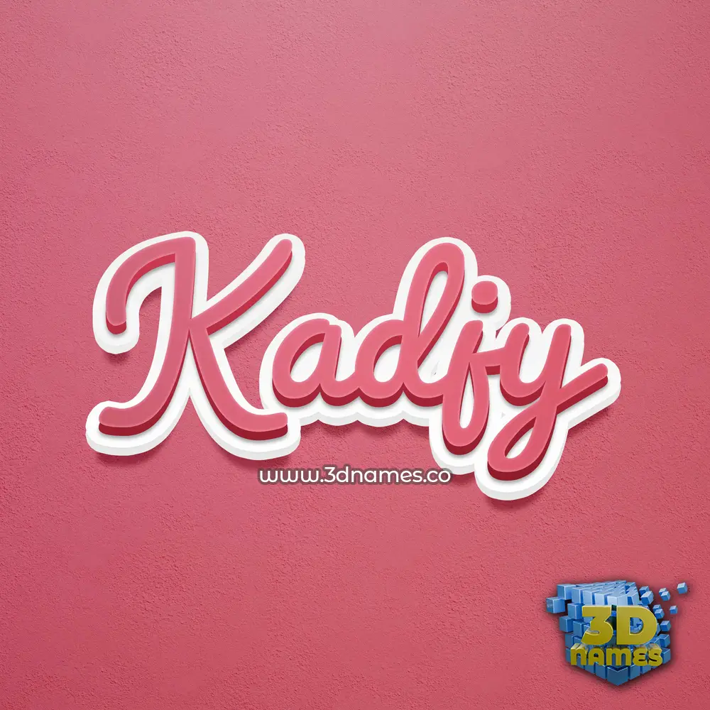 kadjy in Red Scribble style - 3D name wallpaper