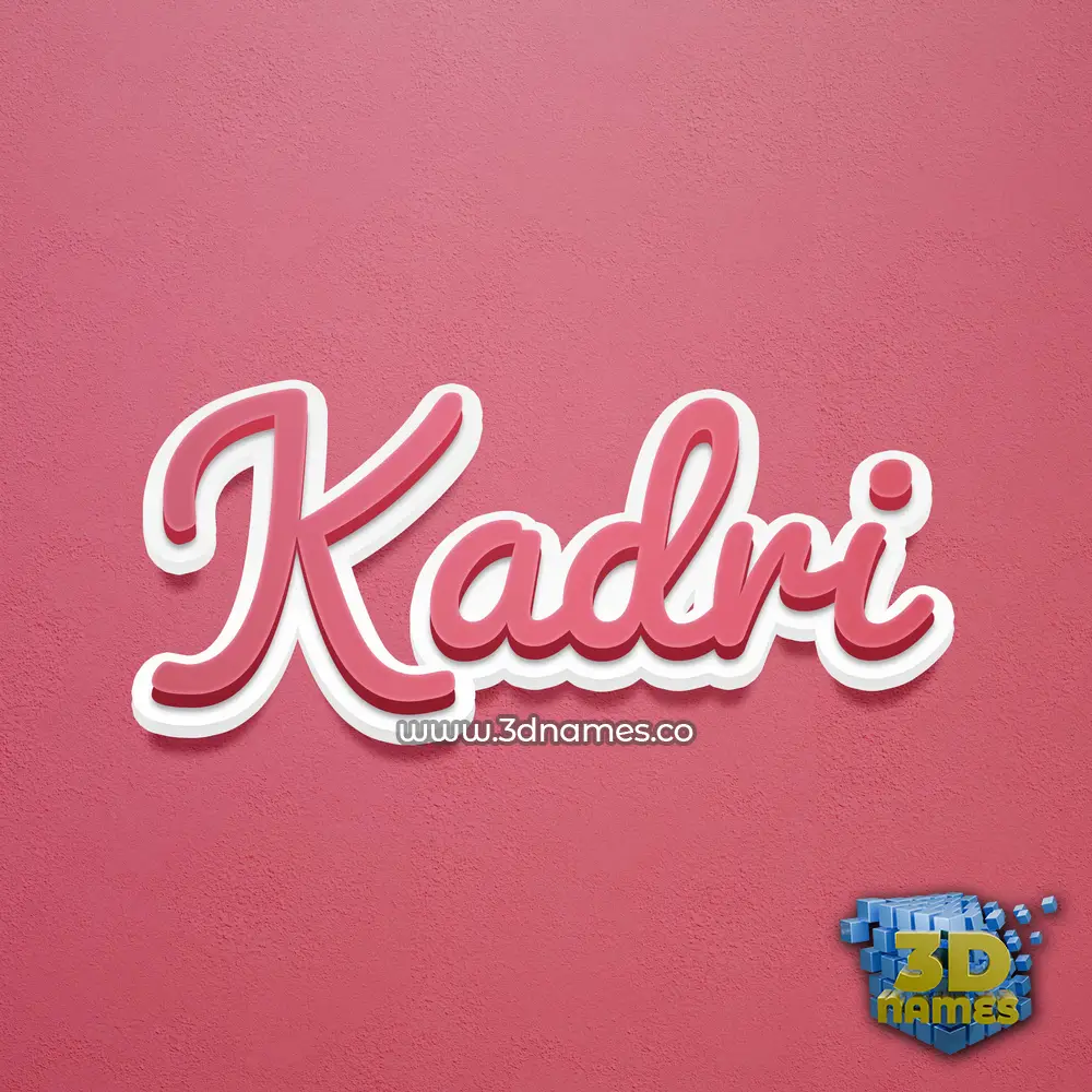 kadri in Red Scribble style - 3D name wallpaper