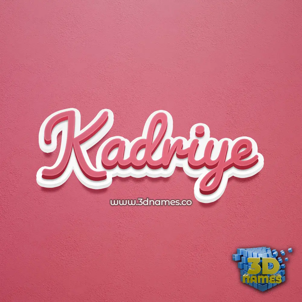 kadriye in Red Scribble style - 3D name wallpaper