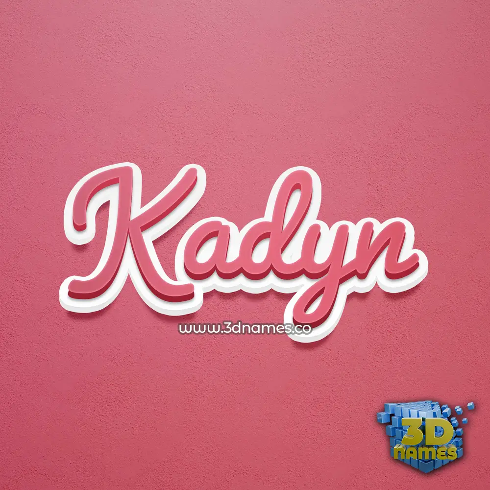 kadyn in Red Scribble style - 3D name wallpaper