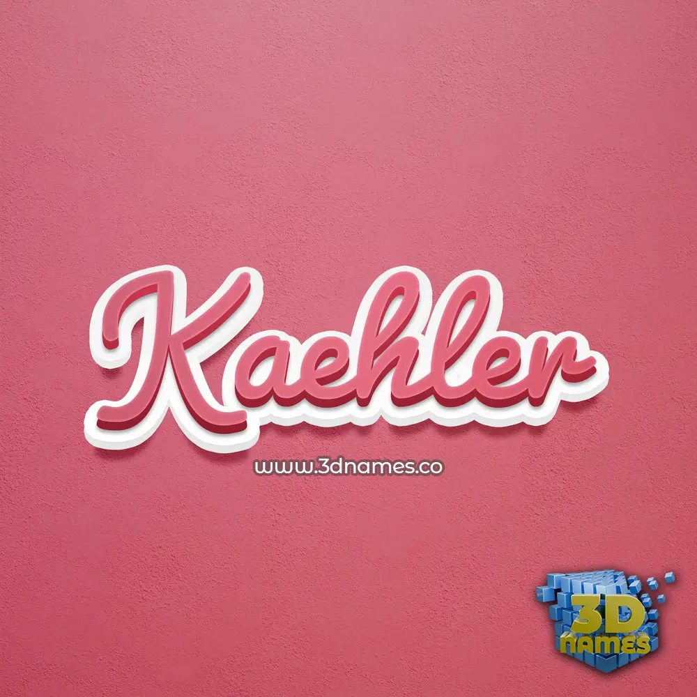 kaehler in Red Scribble style - 3D name wallpaper