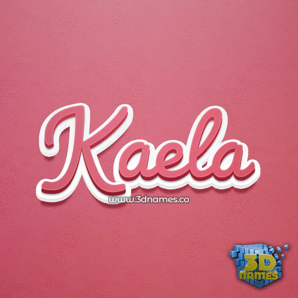 kaela in Red Scribble style - 3D name wallpaper