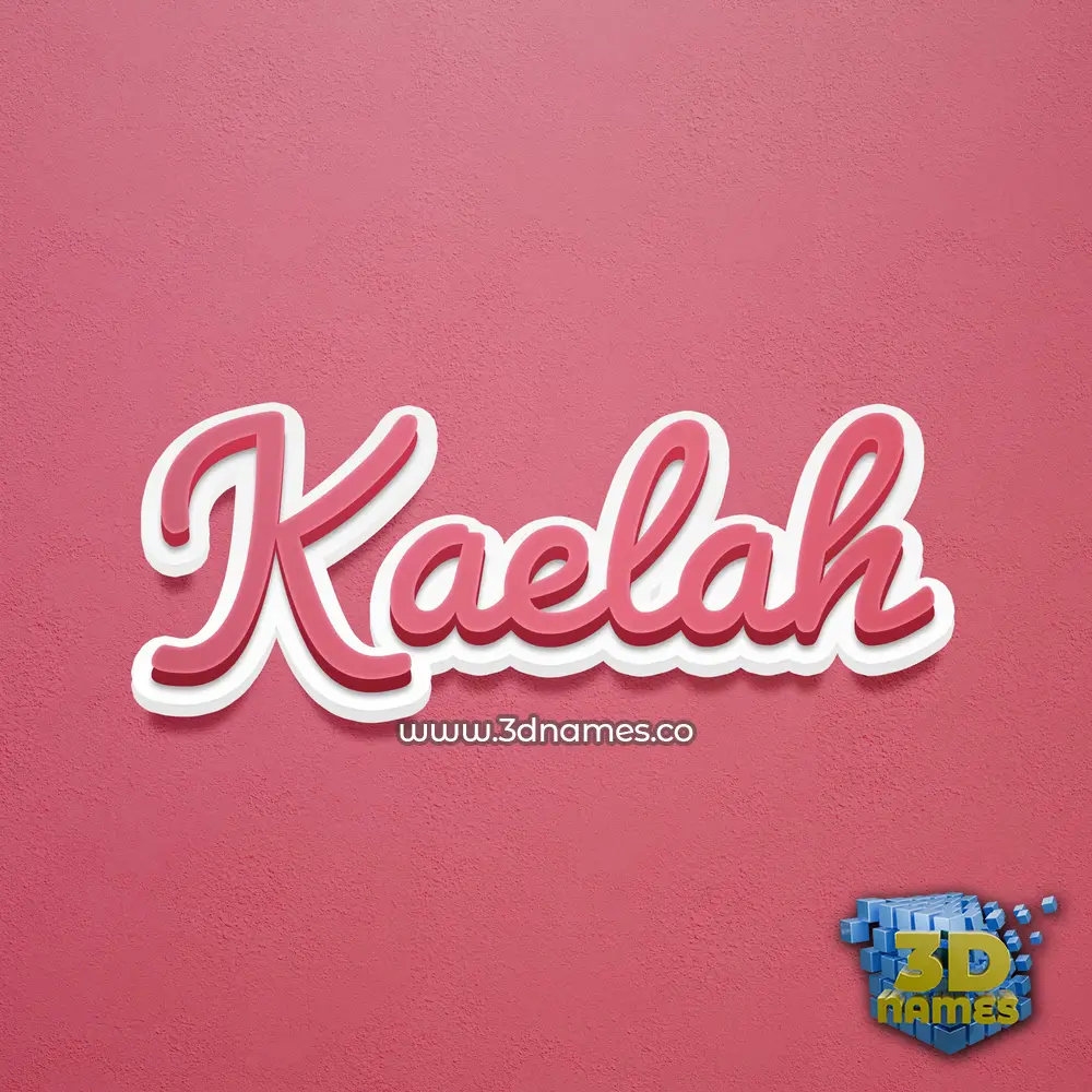 kaelah in Red Scribble style - 3D name wallpaper