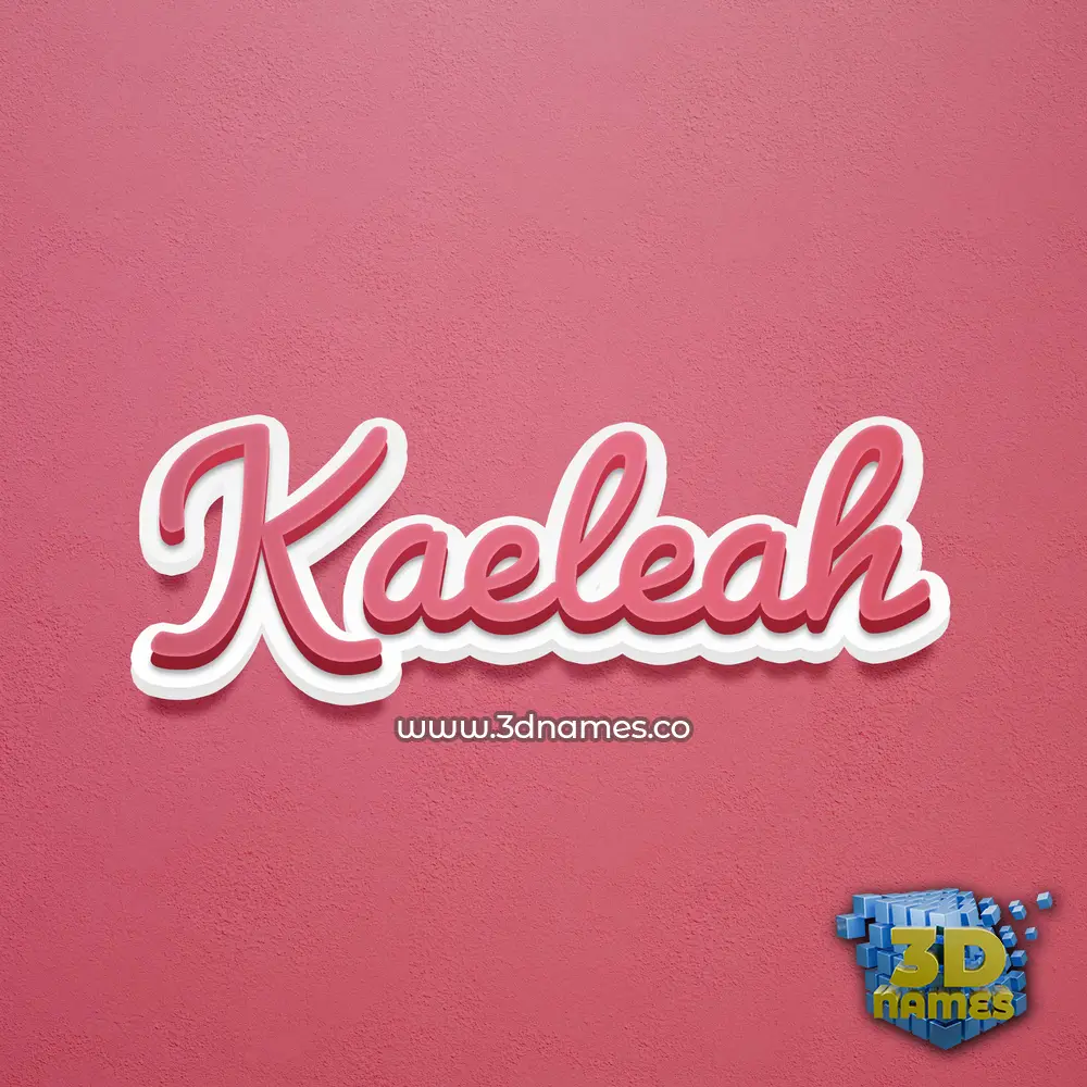 kaeleah in Red Scribble style - 3D name wallpaper