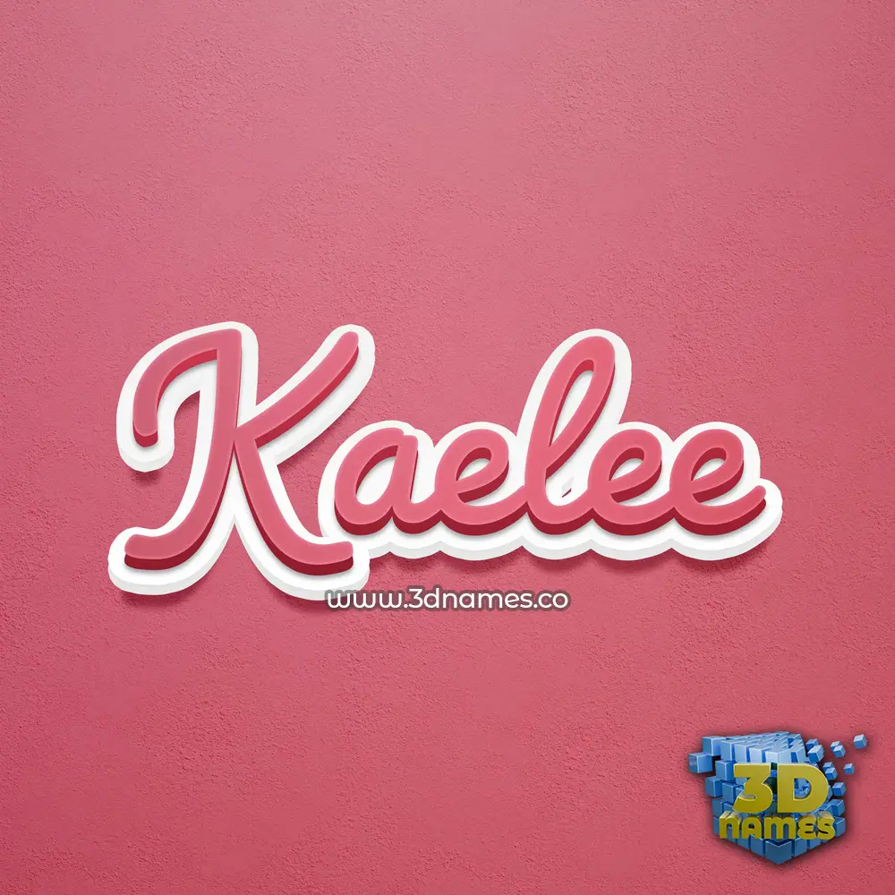 kaelee in Red Scribble style - 3D name wallpaper