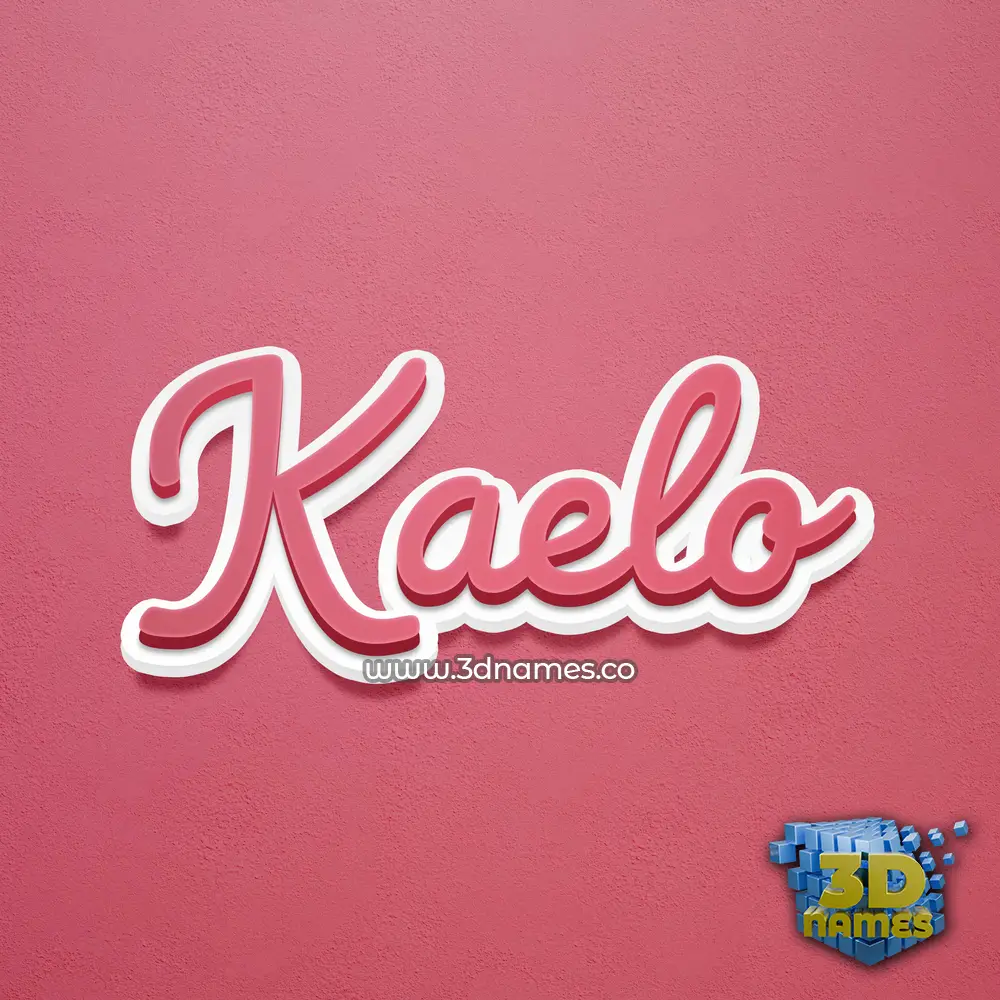 kaelo in Red Scribble style - 3D name wallpaper