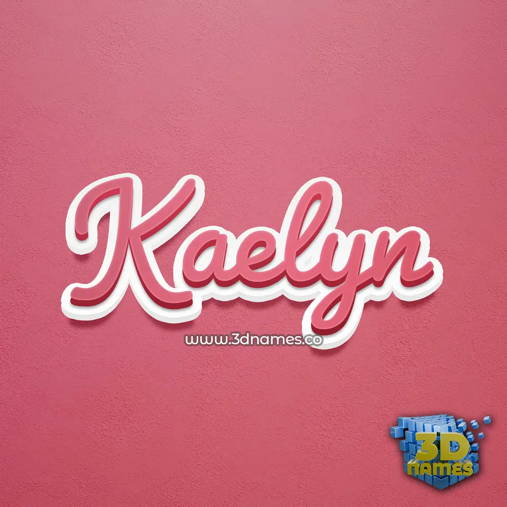 kaelyn in Red Scribble style - 3D name wallpaper