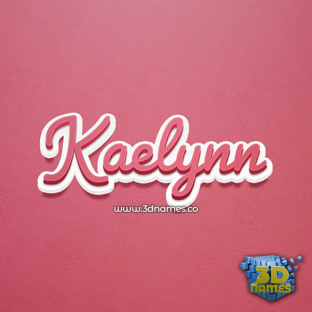 kaelynn in Red Scribble style - 3D name wallpaper