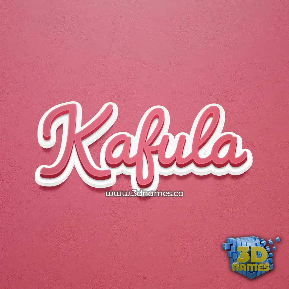 kafula in Red Scribble style - 3D name wallpaper