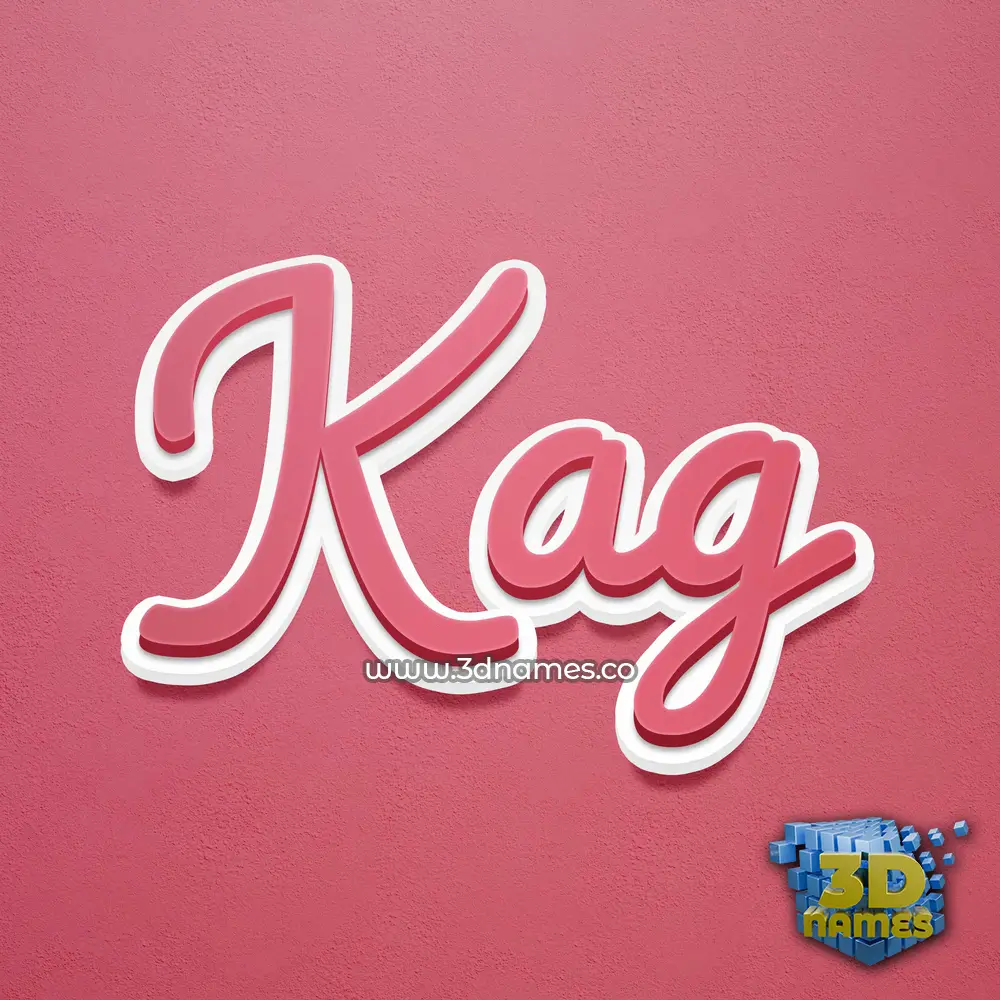 kag in Red Scribble style - 3D name wallpaper