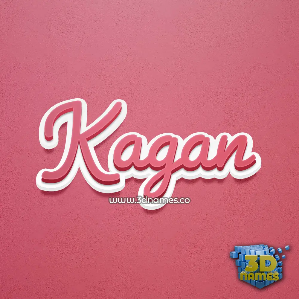 kagan in Red Scribble style - 3D name wallpaper