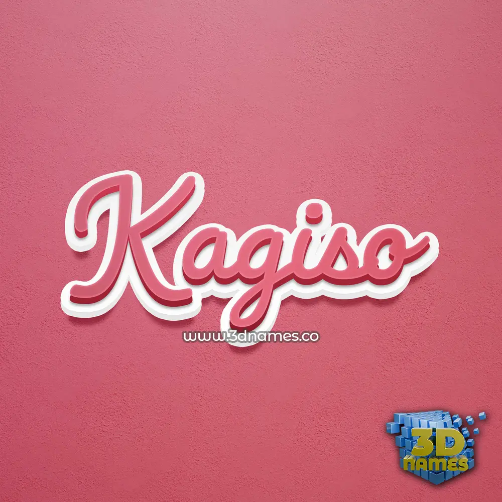 kagiso in Red Scribble style - 3D name wallpaper