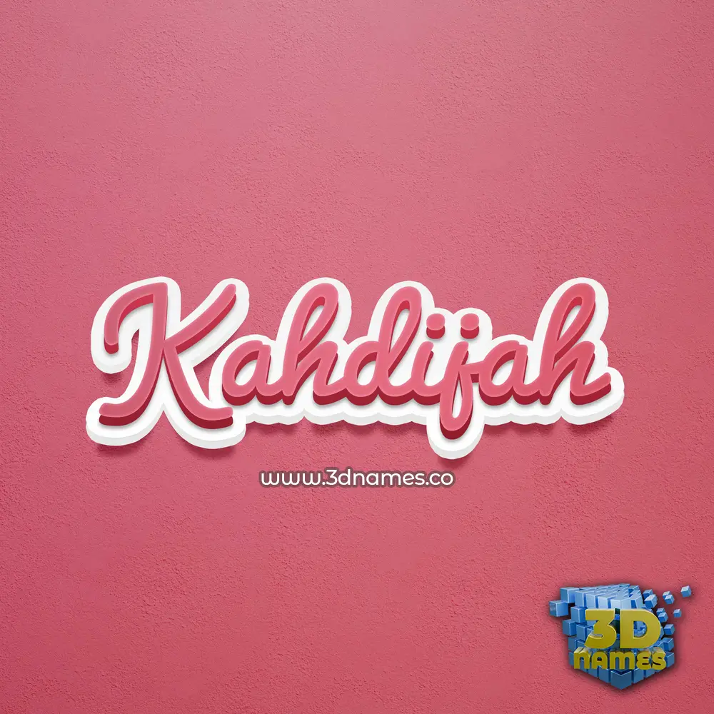 kahdijah in Red Scribble style - 3D name wallpaper