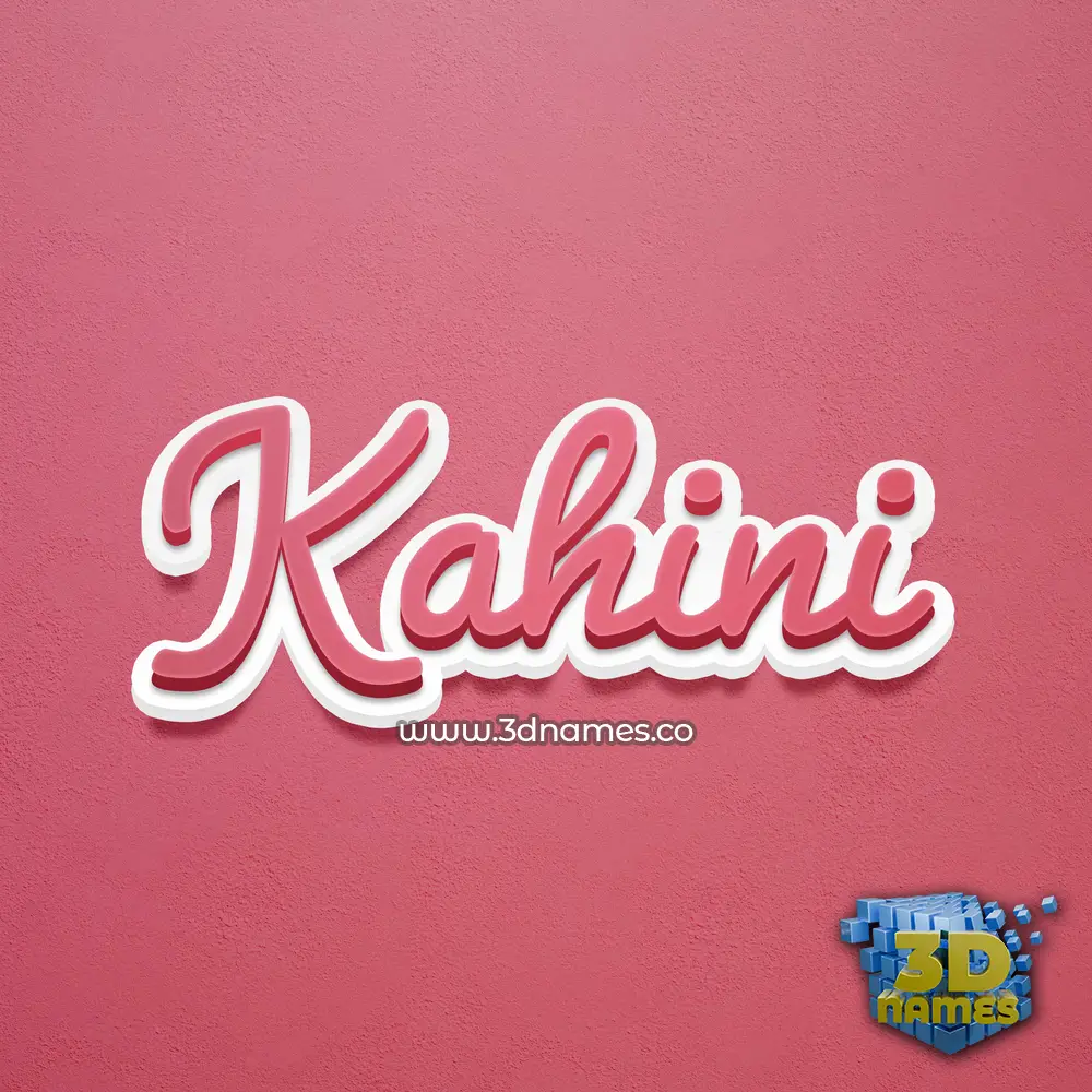kahini in Red Scribble style - 3D name wallpaper