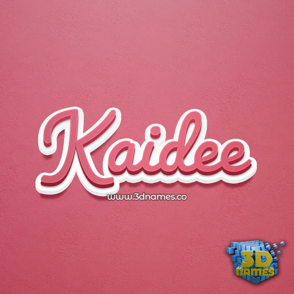 kaidee in Red Scribble style - 3D name wallpaper