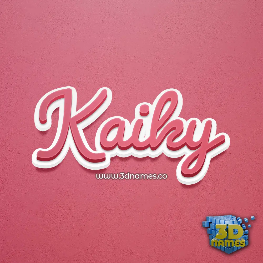 kaiky in Red Scribble style - 3D name wallpaper