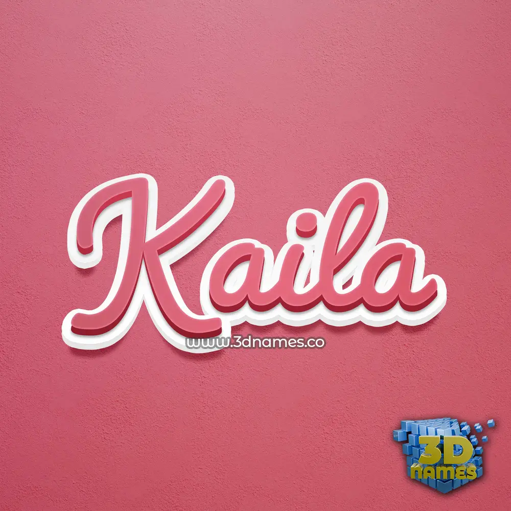 kaila in Red Scribble style - 3D name wallpaper