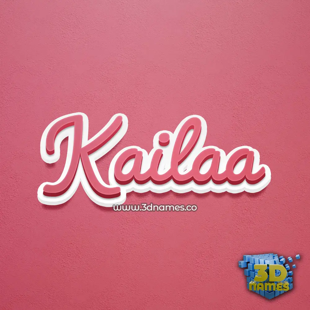 kailaa in Red Scribble style - 3D name wallpaper