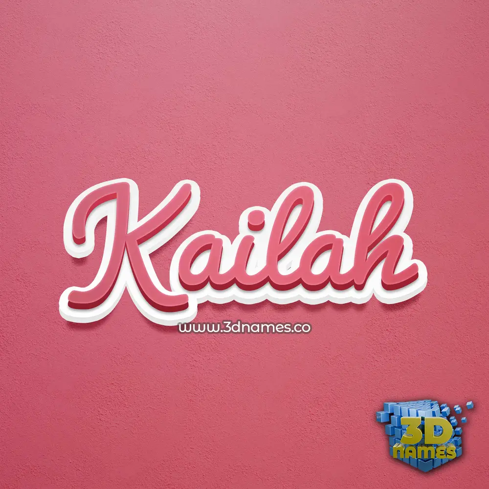 kailah in Red Scribble style - 3D name wallpaper