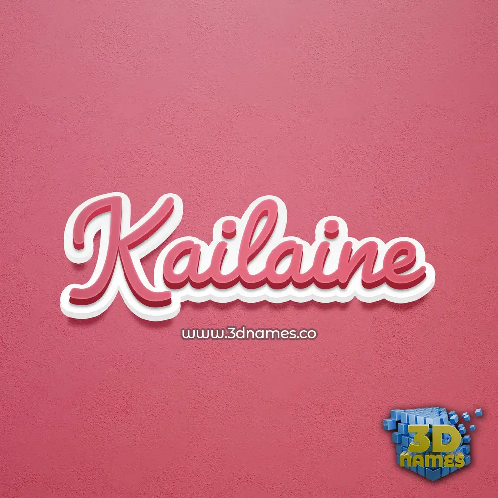 kailaine in Red Scribble style - 3D name wallpaper