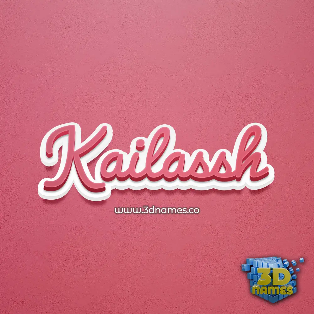 kailassh in Red Scribble style - 3D name wallpaper