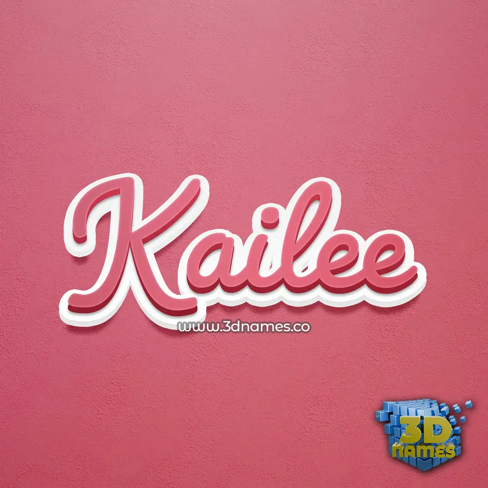 kailee in Red Scribble style - 3D name wallpaper