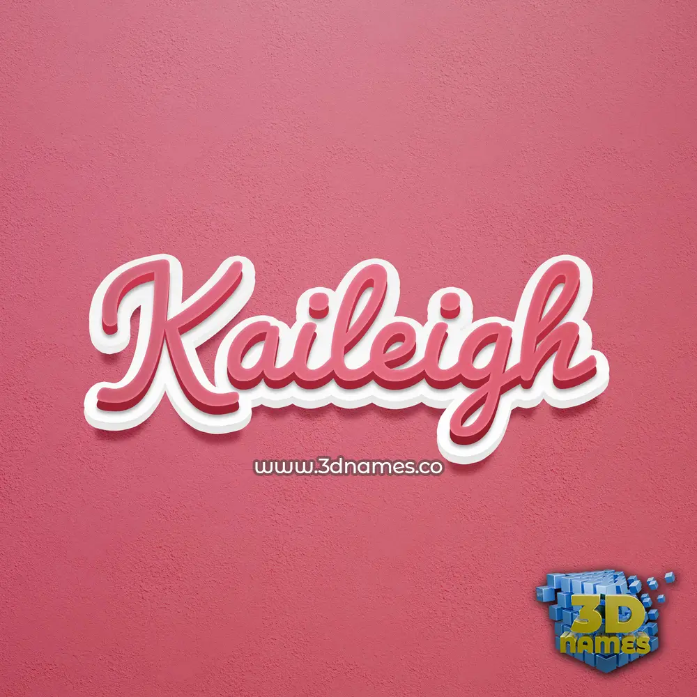 kaileigh in Red Scribble style - 3D name wallpaper