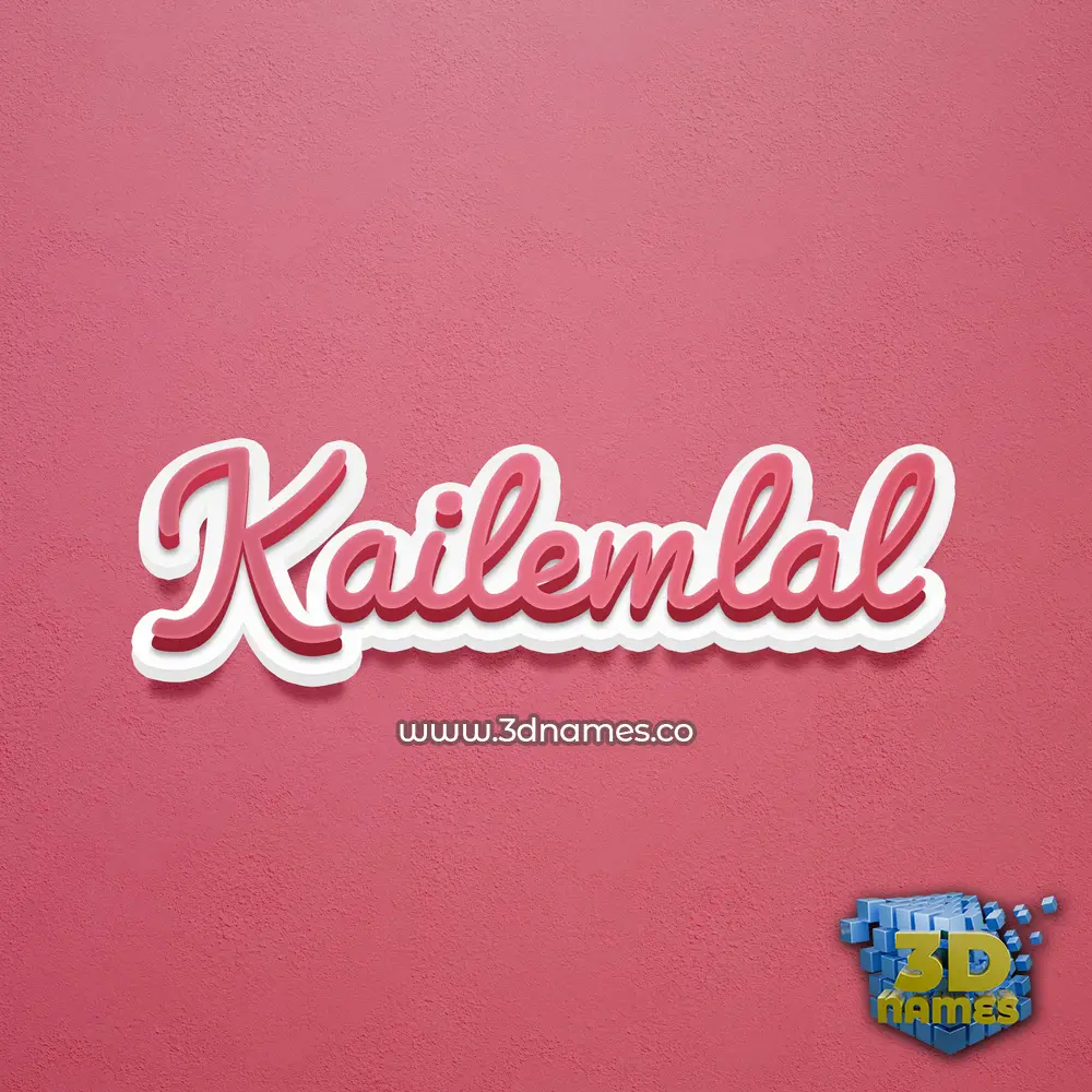 kailemlal in Red Scribble style - 3D name wallpaper