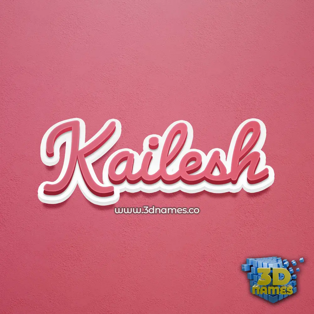 kailesh in Red Scribble style - 3D name wallpaper