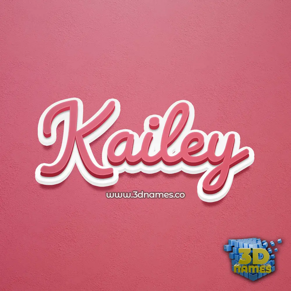 kailey in Red Scribble style - 3D name wallpaper