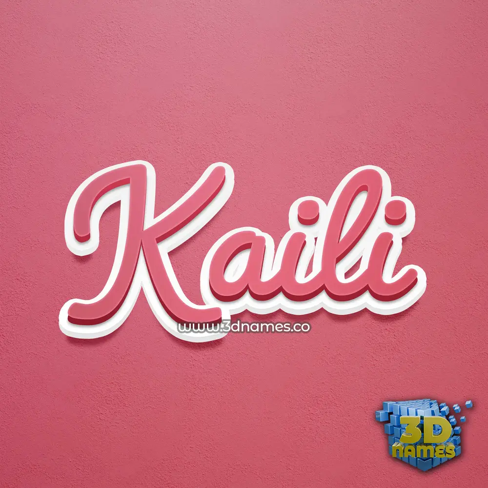 kaili in Red Scribble style - 3D name wallpaper