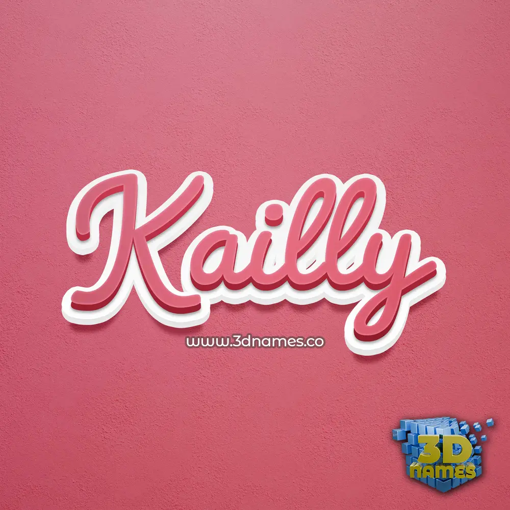 kailly in Red Scribble style - 3D name wallpaper