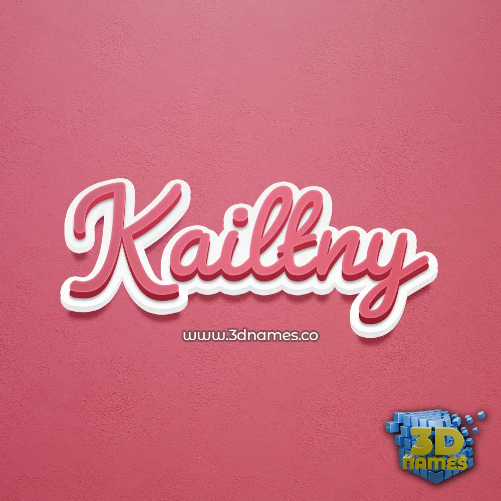 kailtny in Red Scribble style - 3D name wallpaper
