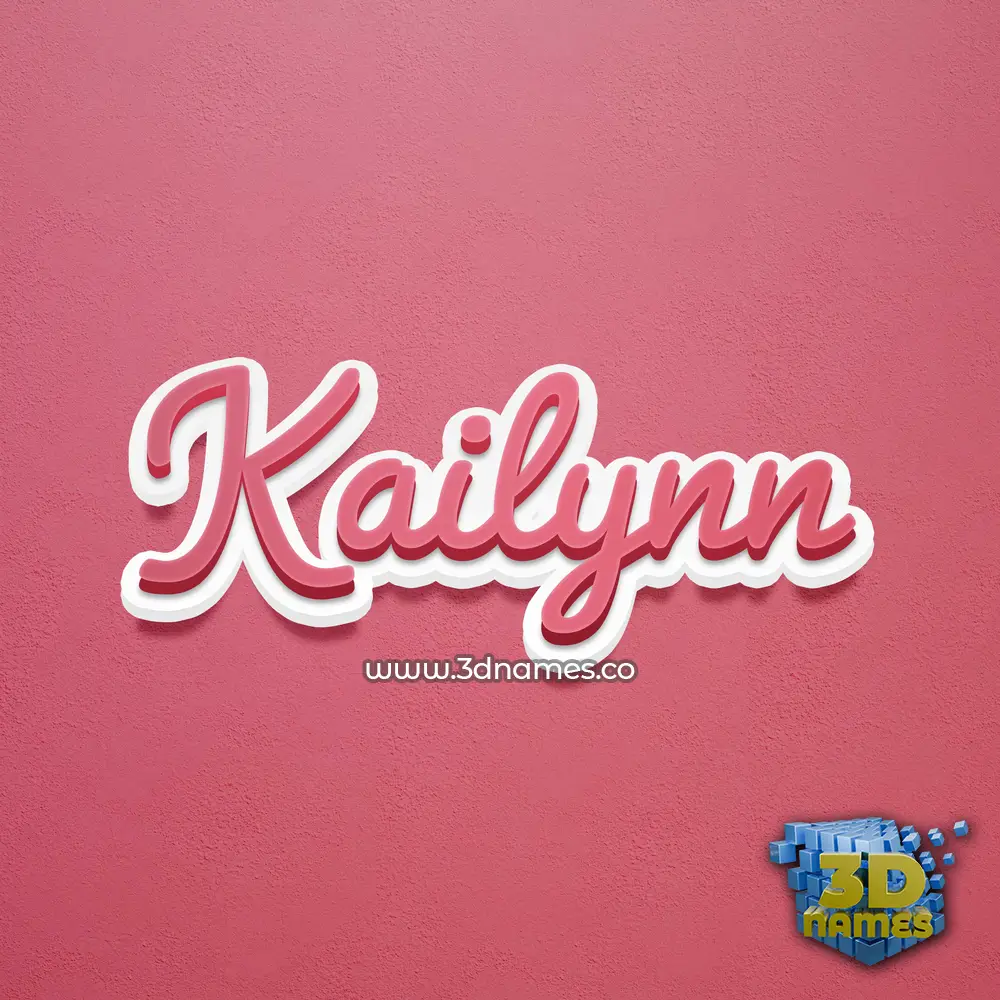 kailynn in Red Scribble style - 3D name wallpaper