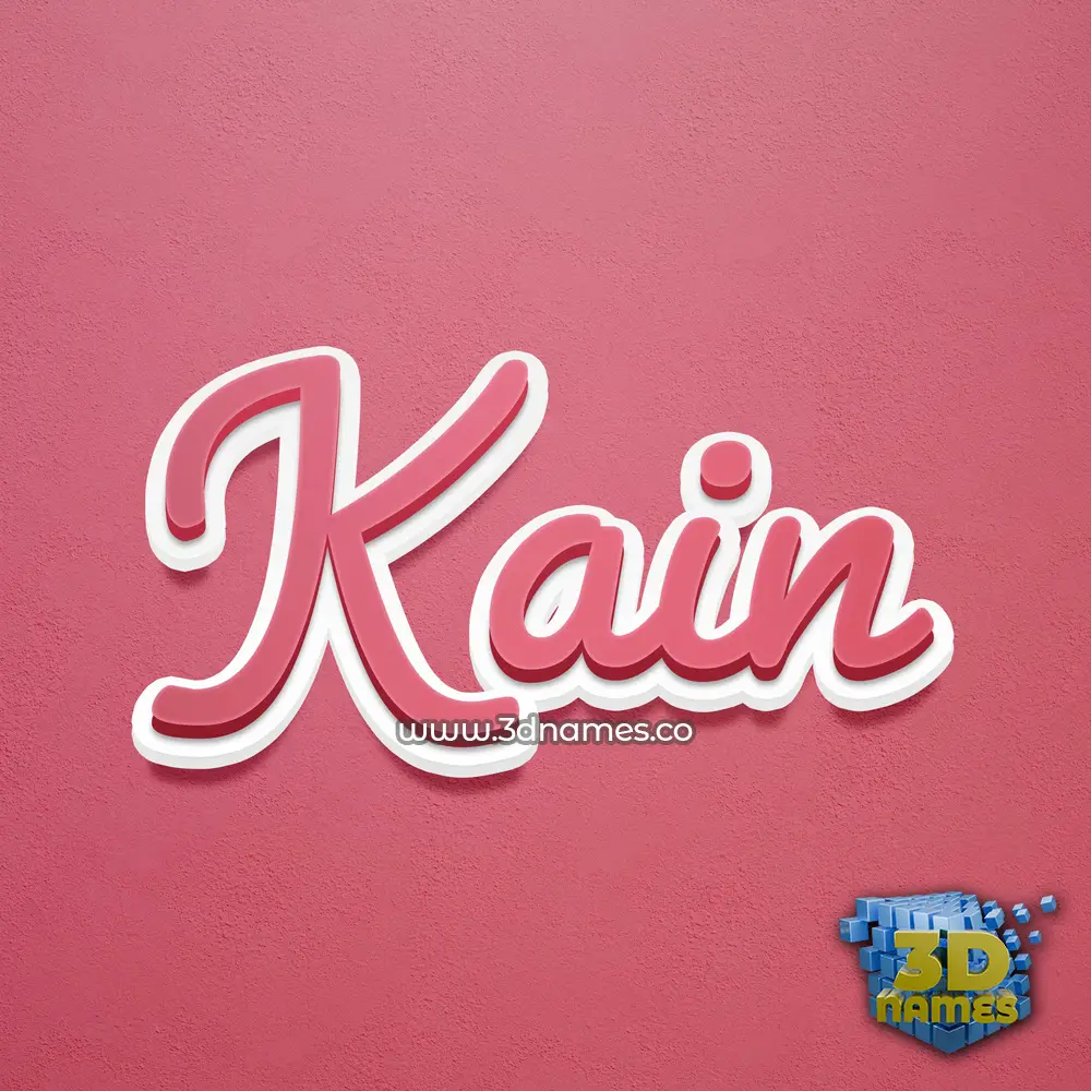 kain in Red Scribble style - 3D name wallpaper