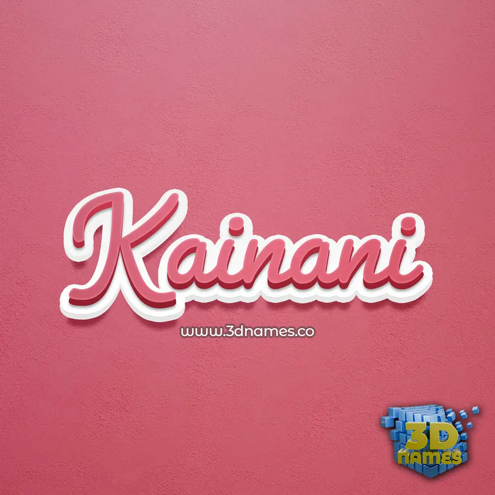 kainani in Red Scribble style - 3D name wallpaper