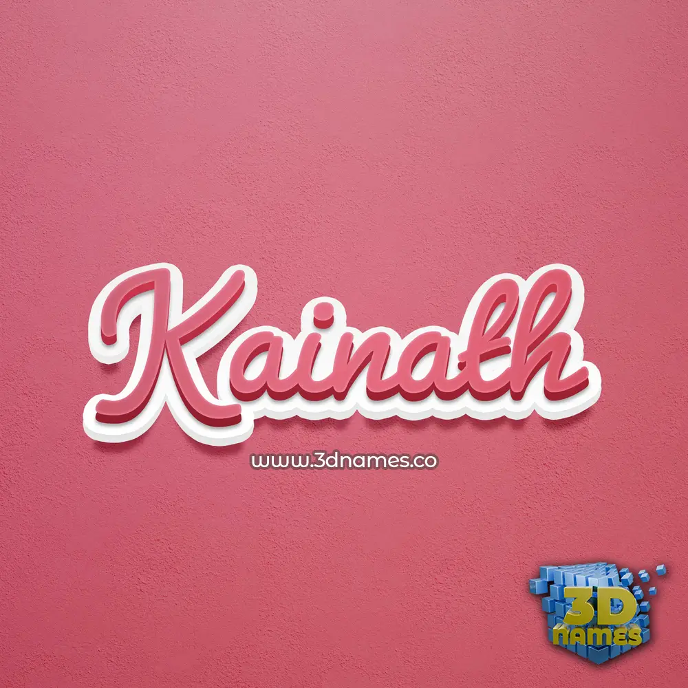 kainath in Red Scribble style - 3D name wallpaper