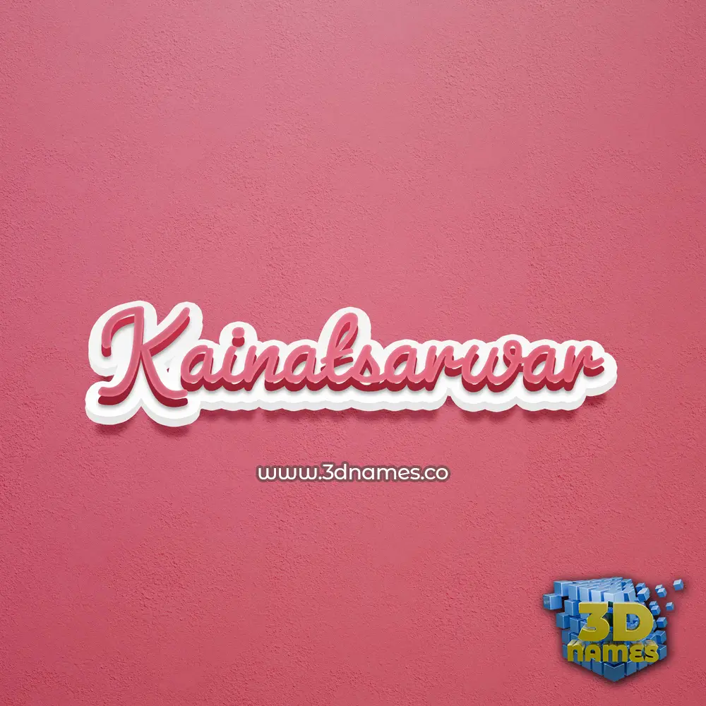 kainatsarwar in Red Scribble style - 3D name wallpaper