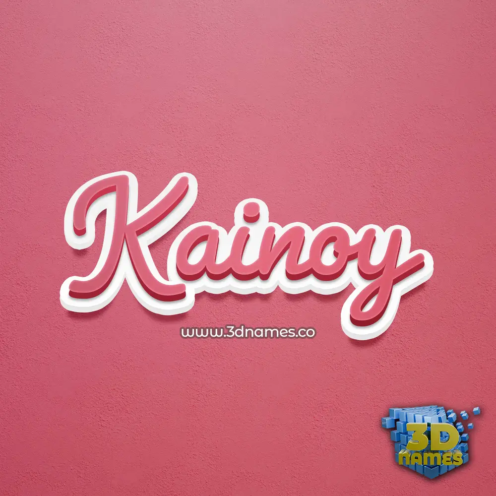kainoy in Red Scribble style - 3D name wallpaper