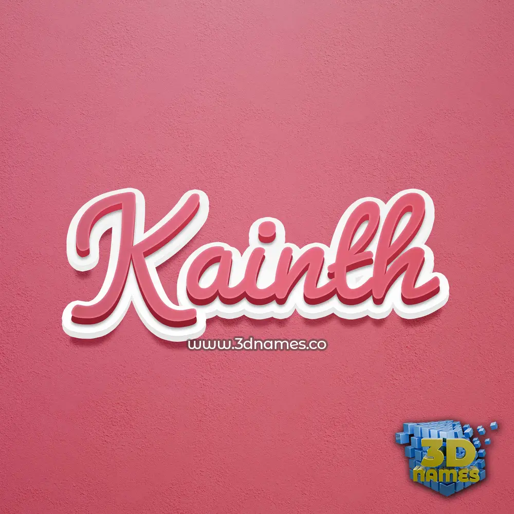 kainth in Red Scribble style - 3D name wallpaper