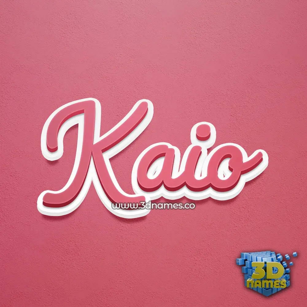 kaio in Red Scribble style - 3D name wallpaper