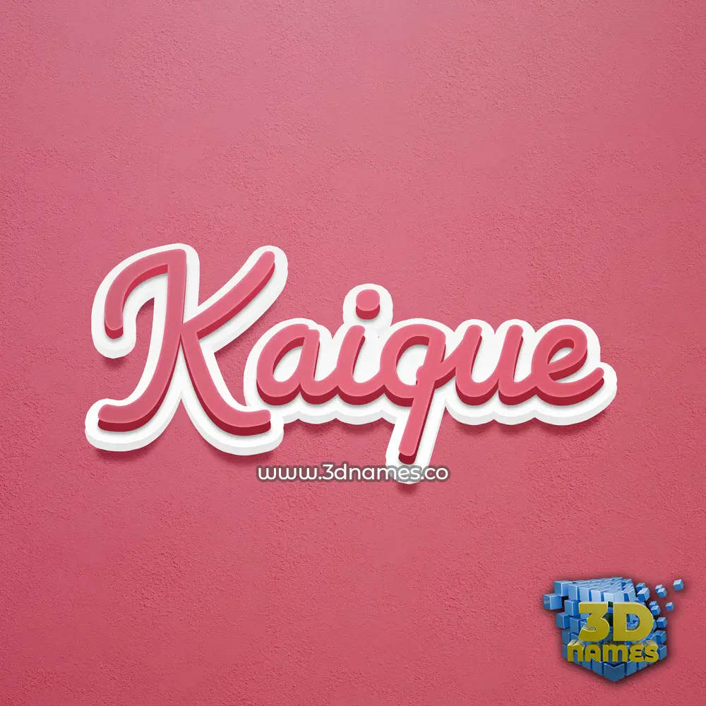 kaique in Red Scribble style - 3D name wallpaper