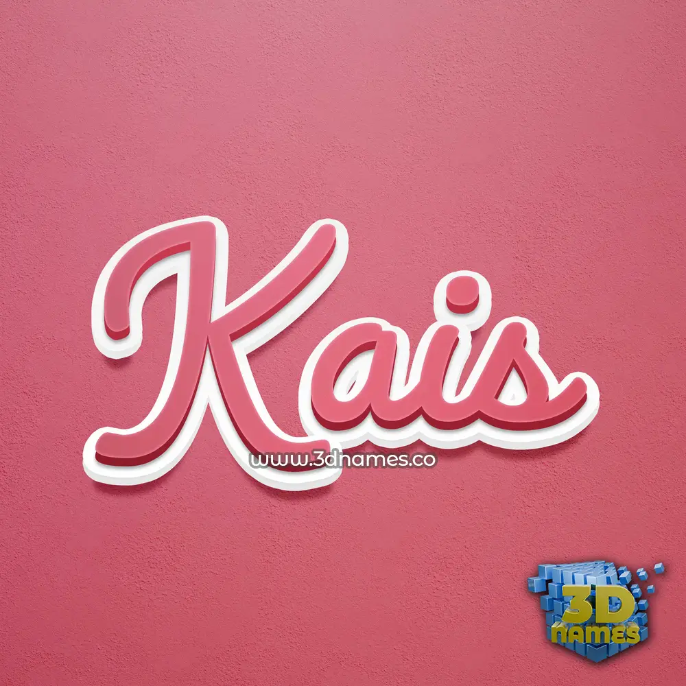 kais in Red Scribble style - 3D name wallpaper