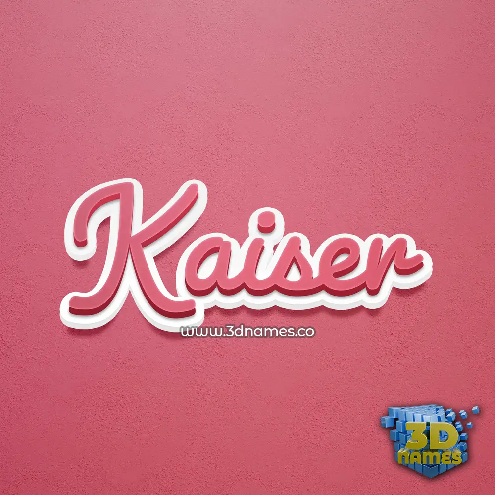 kaiser in Red Scribble style - 3D name wallpaper