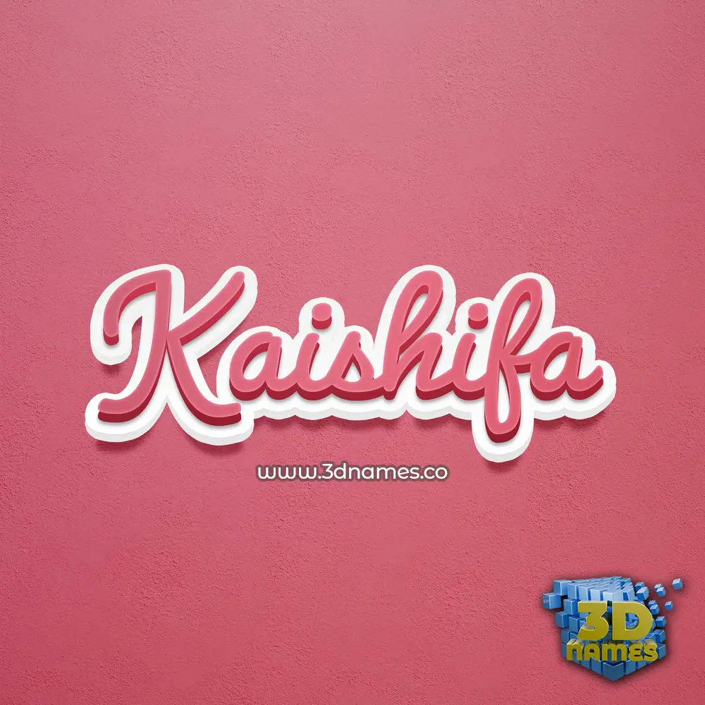 kaishifa in Red Scribble style - 3D name wallpaper