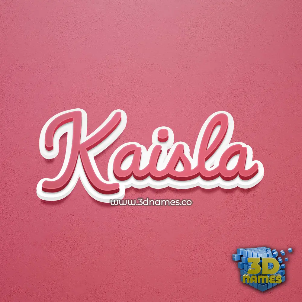 kaisla in Red Scribble style - 3D name wallpaper