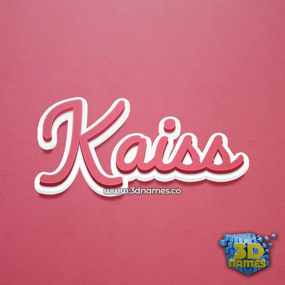 kaiss in Red Scribble style - 3D name wallpaper