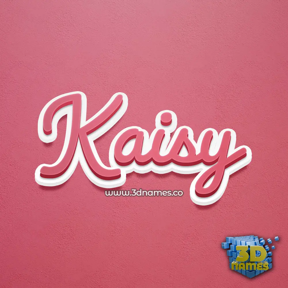 kaisy in Red Scribble style - 3D name wallpaper