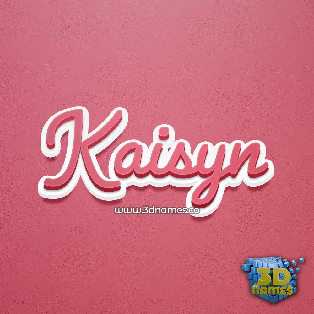 kaisyn in Red Scribble style - 3D name wallpaper