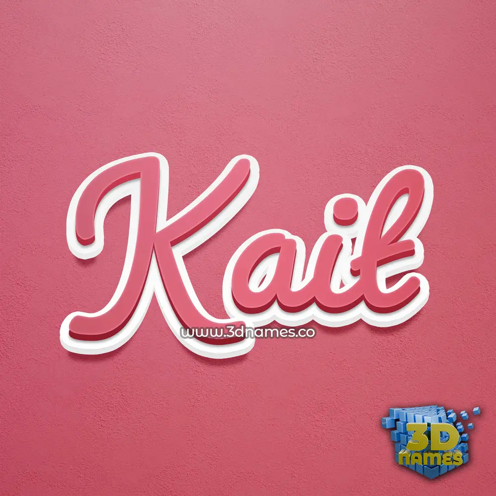 kait in Red Scribble style - 3D name wallpaper